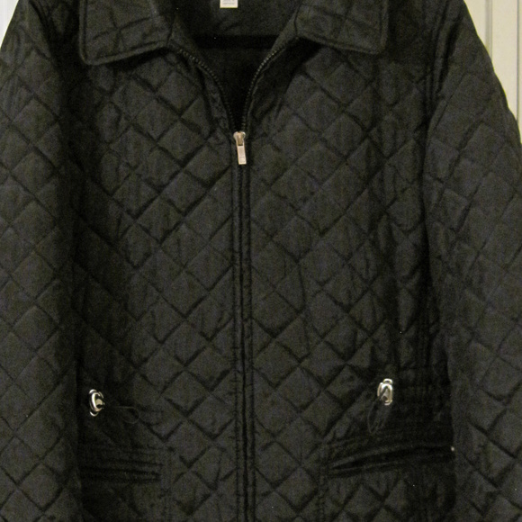 Liz Claiborne Med black quilted Utility Jacket - Picture 4 of 5